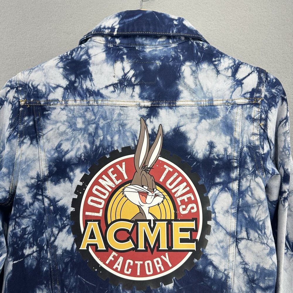 Looney Tunes Acme Members Only Jean Jacket Bleached Women's S NWT Retro 90sbaby